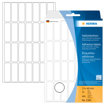 32360 Etikett Herma Permanent13X40Mm