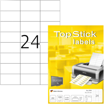 38706 Etikett Topstick 70x37mm