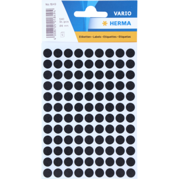 4008705018494 LABEL COLOR DOTS 8MM BLACK