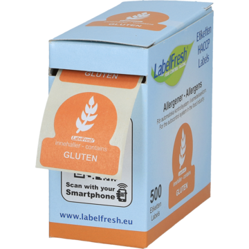 66472 Etikett Gluten 30x30mm*