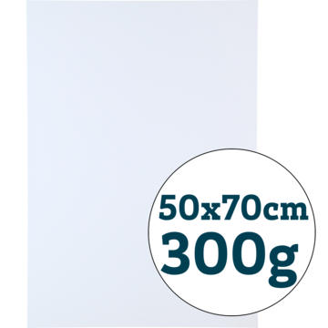 8004073 Textkartong 50x70 Vit