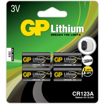 GP102033 Batteri GP Foto Litium CR123A