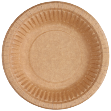 212200 PAPER PLATE DEEP BROWN 20CM