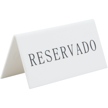 TNRESESWT Bordskylt "Reservado" 5-Pack