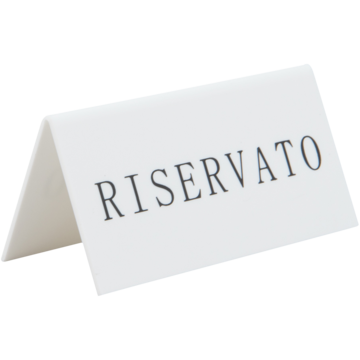 TNRESITWT Bordskylt "Reservato" 5-Pack