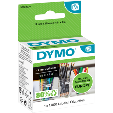 11353 Etikett Dymo Label 13x25mm Vit