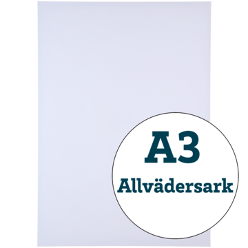 4002762 Allvädersark A3 Vit 165g