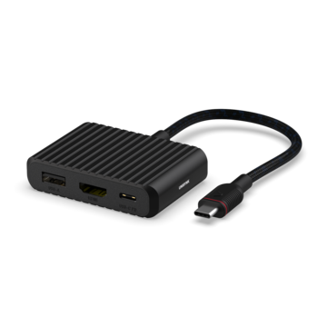 103831 USB C Hub 3-Port Univers Svart