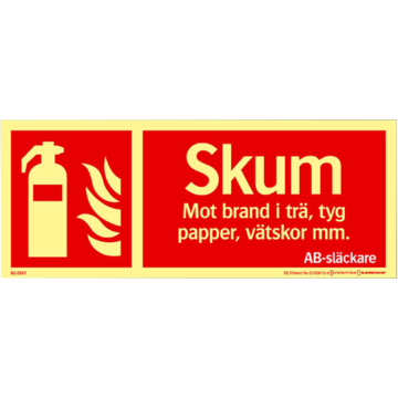 LUN566765707 Skylt Skumsläckare