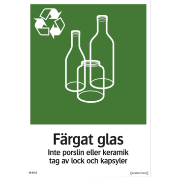 LUN566743050 Skylt Färgat Glas