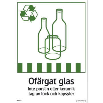 LUN566743035 Skylt Ofärgat Glas