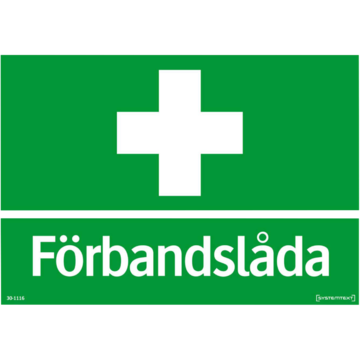 LUN566700670 Nödskylt Förbandslåda