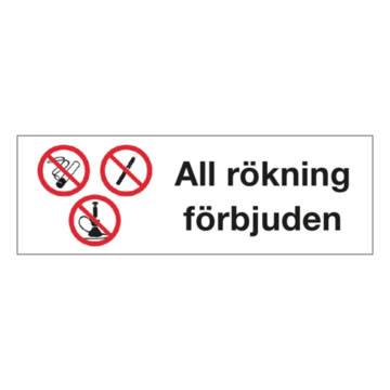 6705458 Skylt All Rökning Förbjuden *