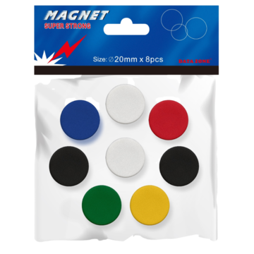 20ASSORTED Magneter Färgade 20Mm