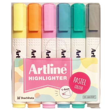 EK6606W1 Highlighter Artline 660 Pastel