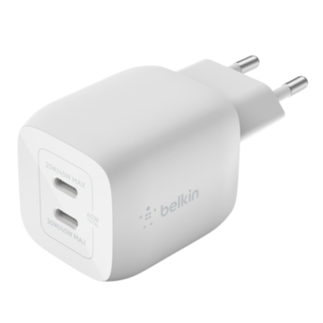 WCH011VFWH Väggladdare 45W Dual Usb-C