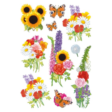 3369 Stickers Dekor Blommor