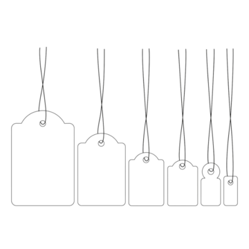 6949 Hängetikett M/Tråd 10X