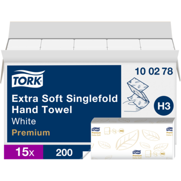 157100278 Towel X-Soft 1-Ply V-Fold H3