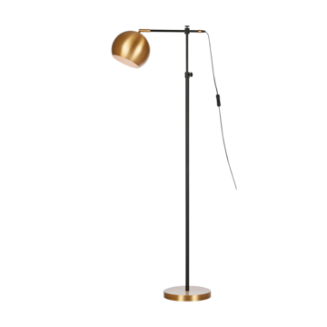 MS107231 Golvlampa Chester 1L Svart/Br