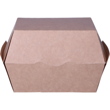 21672 Hamburgerbox 10x10x8cm Brun