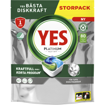 240352 Maskindisk YES Platinum 80st