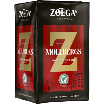 12280976 Bryggkaffe Zoegas Mollbergs Blandning Mörkrost 450g