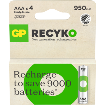 201242 Batteri GP ReCyko AAA 4-p