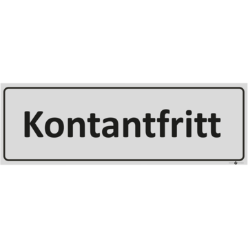 6705566 Skylt Kontantfritt 225x80mm