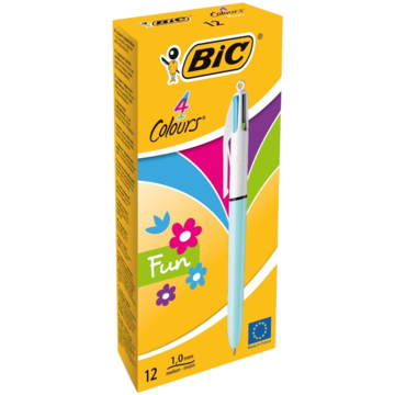 982870 Bic 4-Färgskulpenna Fun pastel