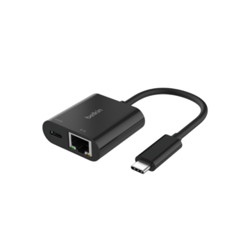 INC019BTBK USB-C Ethernet Adapter 100W PD