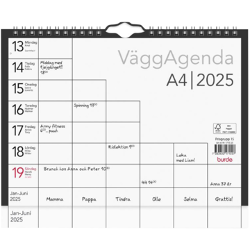 D1715 Väggkalender Väggagenda 2025