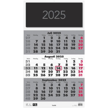 D1745 Väggkalender Triplaner 2025