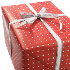 FP4402250 Julpapper Hjärta Röd