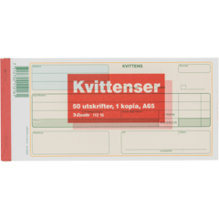 11216 Kvittoblock Esselte 50 sidor Med kopia A4