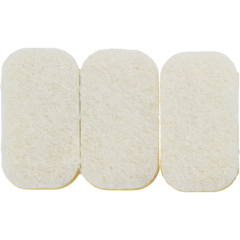 7312070126829-1 Refill till diskborste med svamp Vit 3-pack