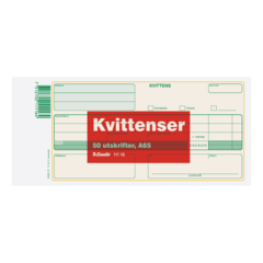 11116 Kuittilomake A65 50 kpl