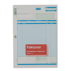 11211 Fakturablankett Esselte 50 sidor Med kopia A4