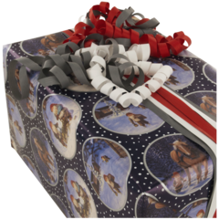 440698457 Julpapper Gårdstomte Blå