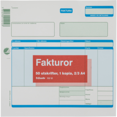 7312700112123 Fakturablankett Esselte 50 sidor Med kopia A4
