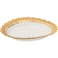 92755 Pergamynforme Hvid / guldkant 75x20mm