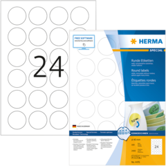 34476 Etiket Herma Ø40mm Hv