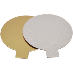 1053070 Tårtbricka med Flik/Öra Ø80 mm Guld/Silver