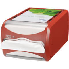 157272512 Servettdispenser Tork Xpressnap N4 Liggande Röd