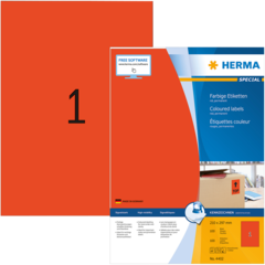 4402 Etikett Herma 210X297Mm Röd