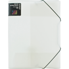514308 MAPPE PLAST A4 HVIT 3-KLAFF