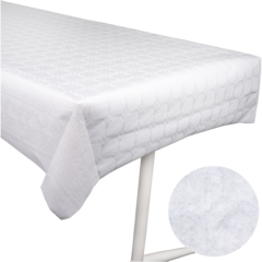 127157 Tablecloth Roll Damask White 1.2x8m