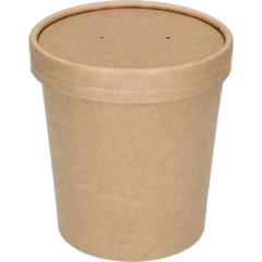 176716 Brown Soup Cup with Lid 450ml