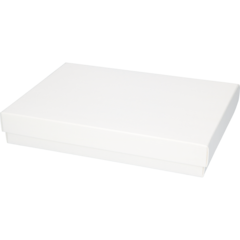 13944C Presentask med lock Vit 220x160x40mm