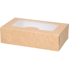 16418115 Bakelsekartong med fönster brun 180x110x50mm